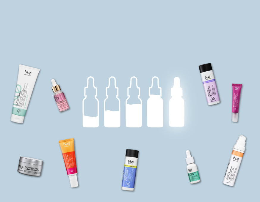 Banner mit Nø Cosmetics Produkten
