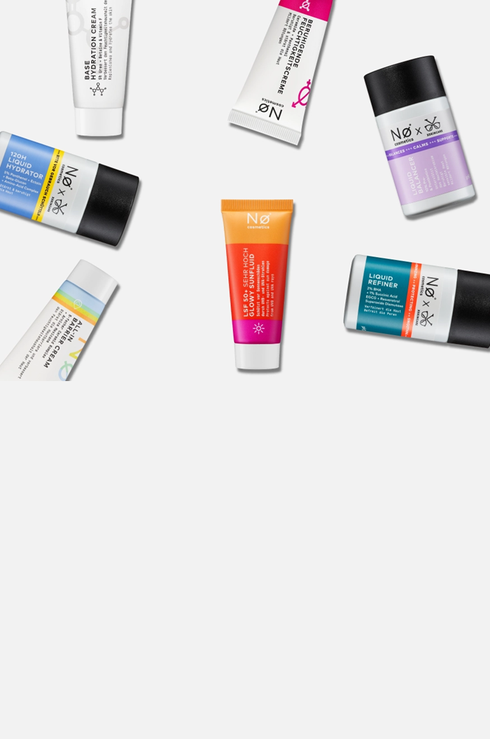 Banner mit Nø Cosmetics Produkten