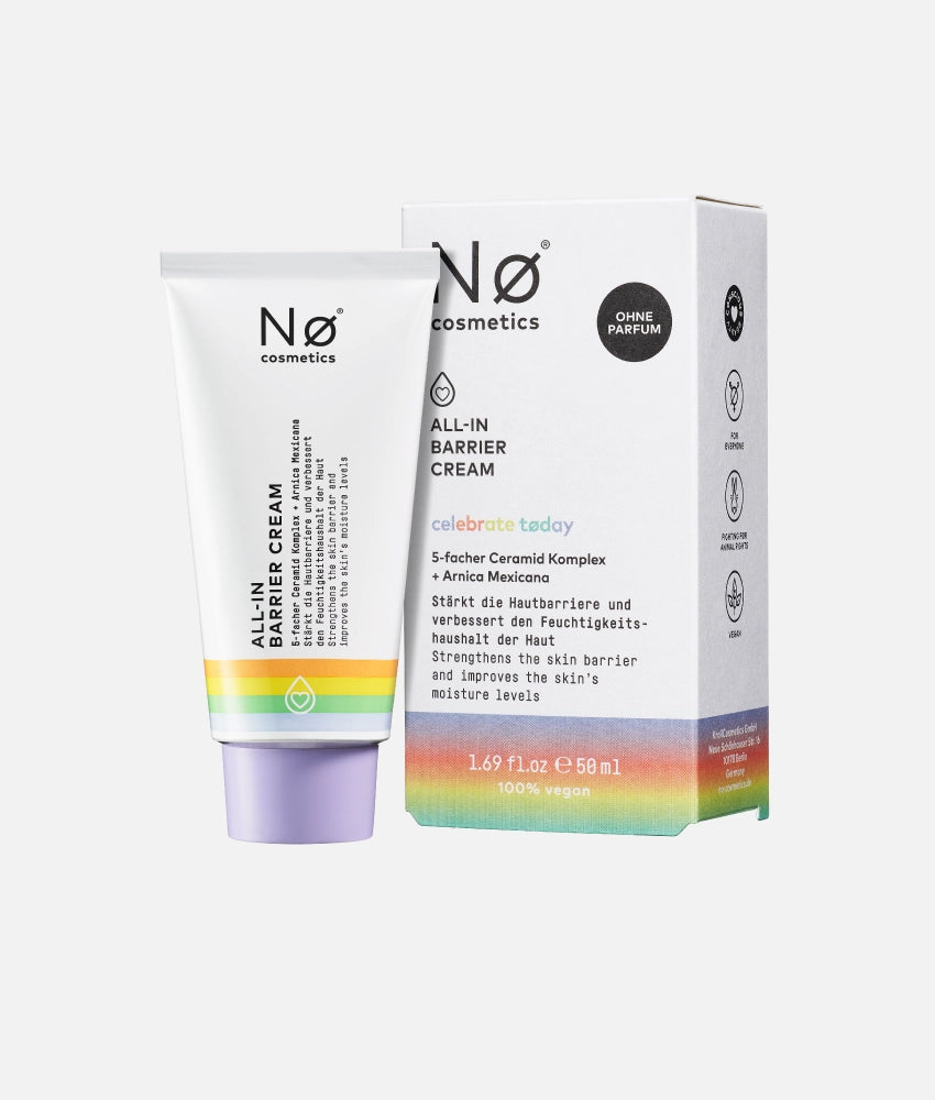 Barrierecreme für das Gesicht von Nø Cosmetics mit lila Deckel