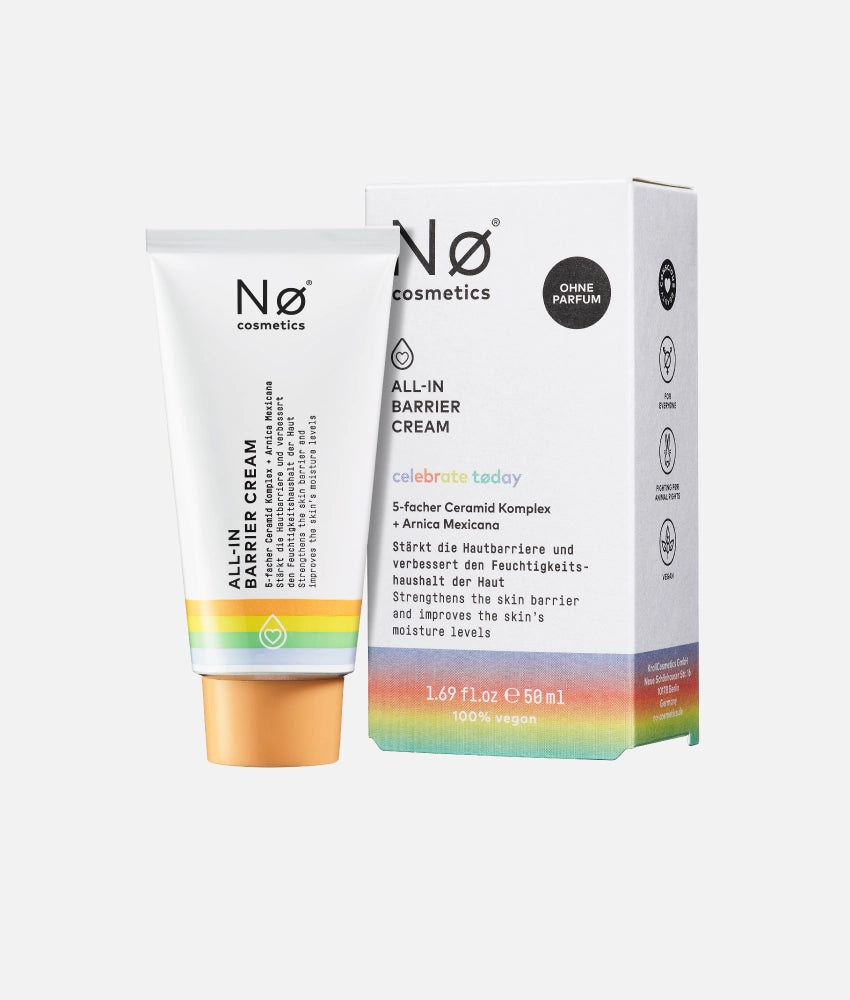 Barrierecreme für das Gesicht von Nø Cosmetics mit orangenem Deckel
