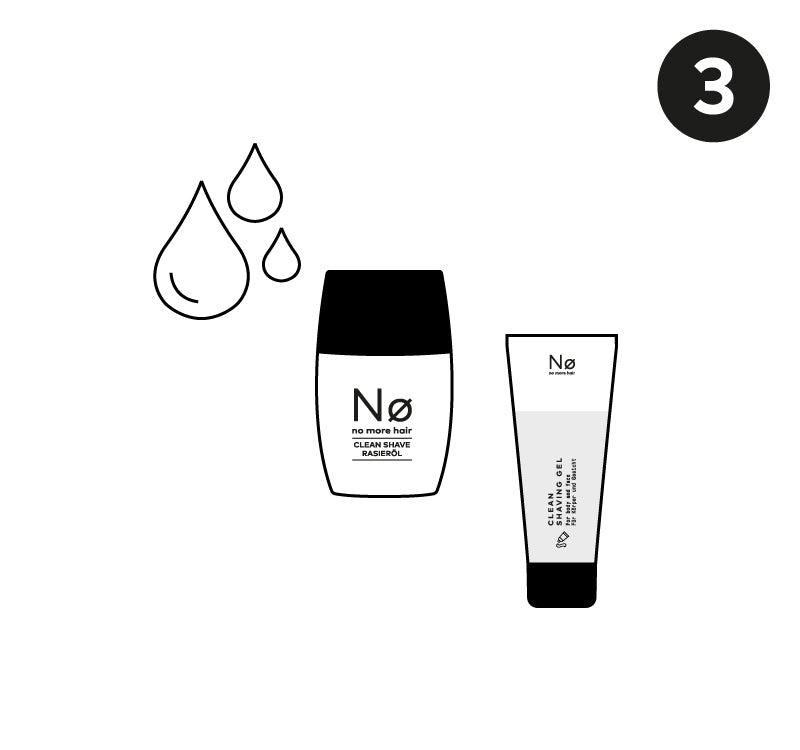 Vorbereitung der Haut für das Rasieren mit einem Rasierhobel von Nø Cosmetics