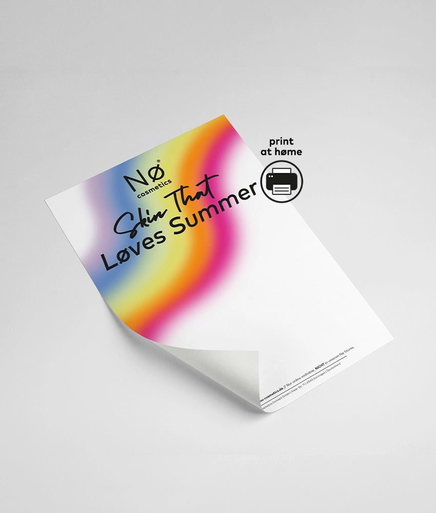 Geschenkgutschein Sommer 2026 mit dem Schriftzug "Skin That Løves Summer"