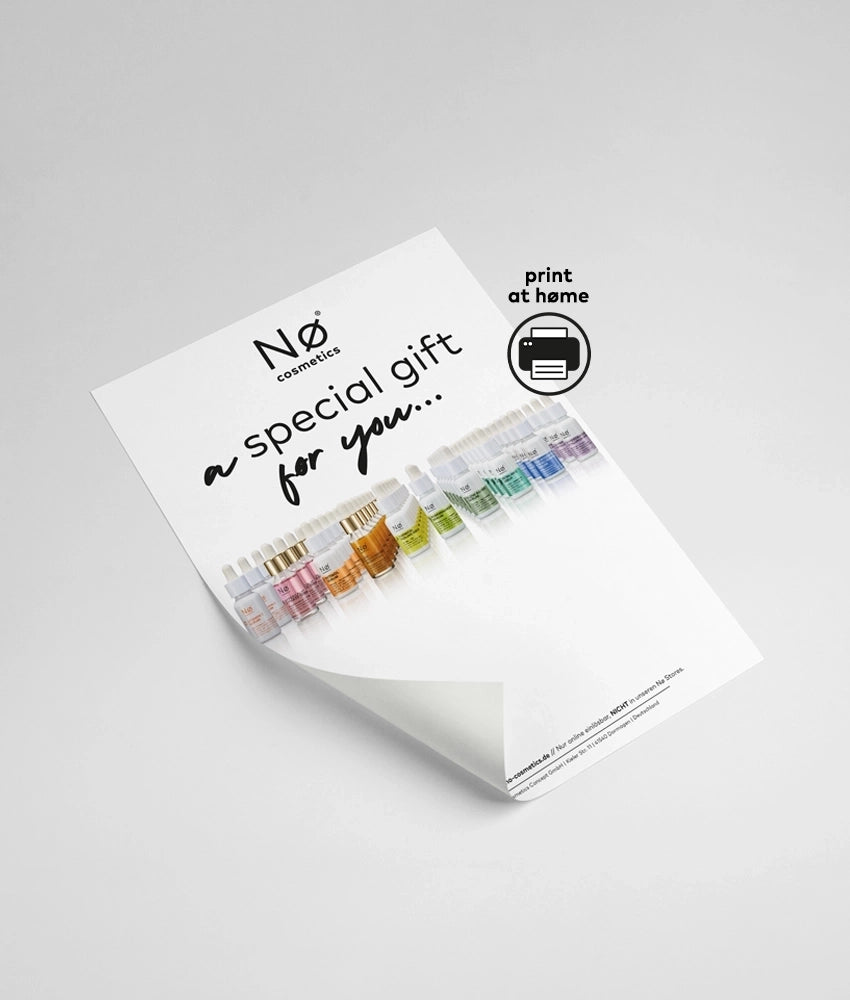Gutschein mit der Aufschrift "a special gift før you"