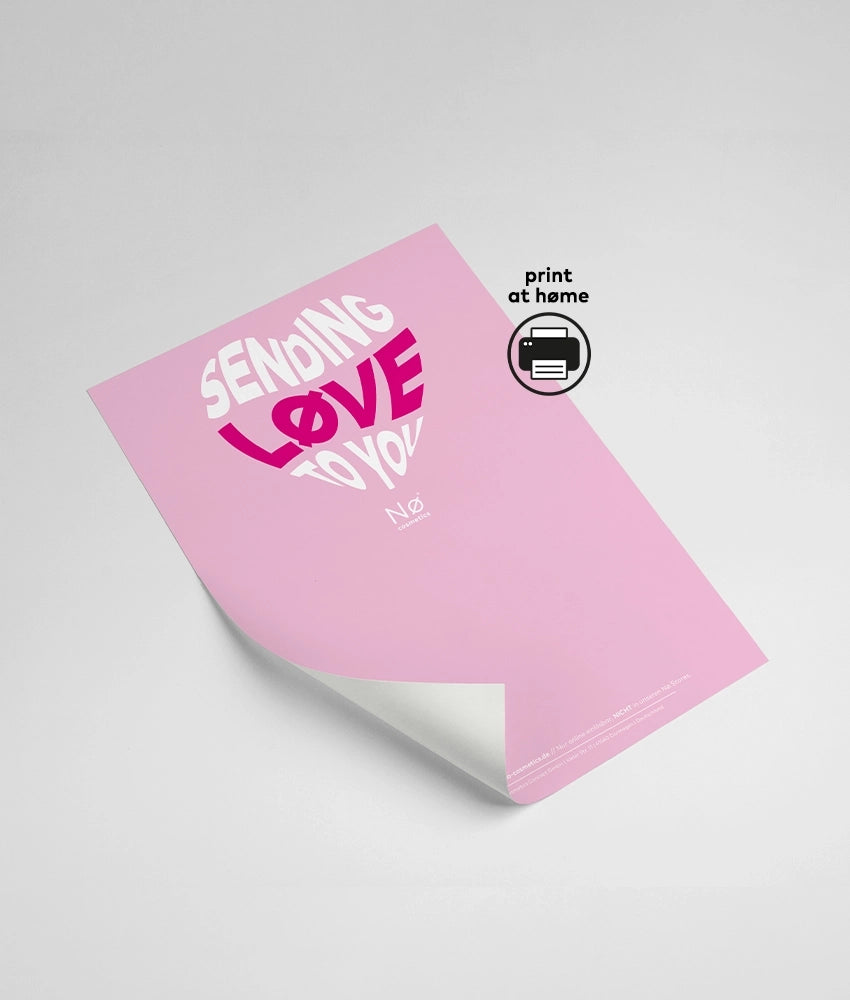 Print at Home Gutschein mit der Aufschrift "SENDING LØVE TO YOU"