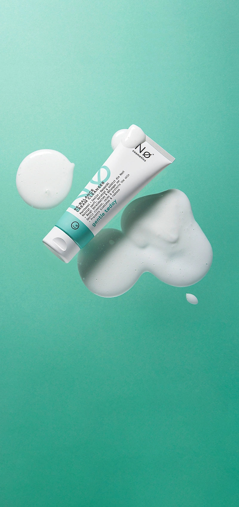 Mobiler Banner vom Re-Balance Cream Cleanser von Nø Cosmetics